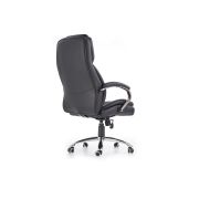 Scaun directorial hm king, ergonomic, piele ecologica, robust, mecanism de balans, cadru metalic cromat, inaltime reglabila, 120 kg, negru drm4456