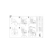 Scaun directorial hm king, ergonomic, piele ecologica, robust, mecanism de balans, cadru metalic cromat, inaltime reglabila, 120 kg, negru drm4456