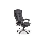 Scaun directorial hm preston, robust, piele ecologica, inaltime reglabila, mecanism balans, 100 kg, negru drm9657