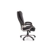 Scaun directorial hm preston, robust, piele ecologica, inaltime reglabila, mecanism balans, 100 kg, negru drm9657