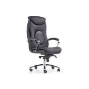 Scaun directorial hm quad, piele ecologica, inaltime ajustabila, mecanism multiblock, suport lombar, rotire 360 ˚, 150 kg, negru drm4632