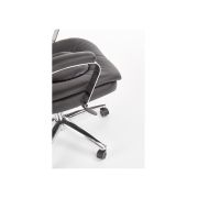 Scaun directorial hm quad, piele ecologica, inaltime ajustabila, mecanism multiblock, suport lombar, rotire 360 ˚, 150 kg, negru drm4632