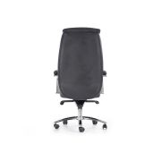 Scaun directorial hm quad, piele ecologica, inaltime ajustabila, mecanism multiblock, suport lombar, rotire 360 ˚, 150 kg, negru drm4632
