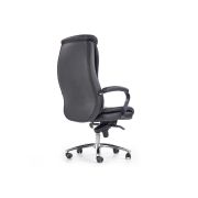 Scaun directorial hm quad, piele ecologica, inaltime ajustabila, mecanism multiblock, suport lombar, rotire 360 ˚, 150 kg, negru drm4632