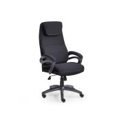 Scaun directorial hm sidney, ergonomic, cadru polipropilena, tapiterie stofa, suport lombar, inaltime ajustabila, 110 kg, 125x65x43 cm, negru drm2067