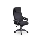 Scaun directorial hm sidney, ergonomic, cadru polipropilena, tapiterie stofa, suport lombar, inaltime ajustabila, 110 kg, 125x65x43 cm, negru drm2067