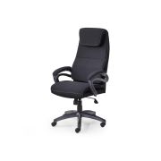 Scaun directorial hm sidney, ergonomic, cadru polipropilena, tapiterie stofa, suport lombar, inaltime ajustabila, 110 kg, 125x65x43 cm, negru drm2067