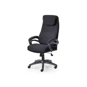 Scaun directorial hm sidney, ergonomic, cadru polipropilena, tapiterie stofa, suport lombar, inaltime ajustabila, 110 kg, 125x65x43 cm, negru drm2067