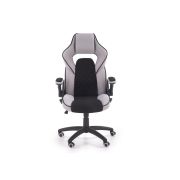 Scaun directorial ergonomic, hm sonic, brate reglabile, mecanism de balans, baza polipropilena, rotire 360 ˚, 100 kg, negru/gri drm4816