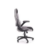 Scaun directorial ergonomic, hm sonic, brate reglabile, mecanism de balans, baza polipropilena, rotire 360 ˚, 100 kg, negru/gri drm4816
