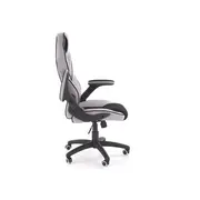 Scaun directorial ergonomic, hm sonic, brate reglabile, mecanism de balans, baza polipropilena, rotire 360 ˚, 100 kg, negru/gri drm4816