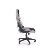 Scaun directorial ergonomic, hm sonic, brate reglabile, mecanism de balans, baza polipropilena, rotire 360 ˚, 100 kg, negru/gri drm4816