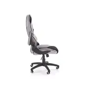 Scaun directorial ergonomic, hm sonic, brate reglabile, mecanism de balans, baza polipropilena, rotire 360 ˚, 100 kg, negru/gri drm4816