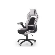 Scaun directorial ergonomic, hm sonic, brate reglabile, mecanism de balans, baza polipropilena, rotire 360 ˚, 100 kg, negru/gri drm4816