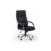 Scaun directorial hm stanley, ergonomic, cadru polipropilena, piele ecologica, suport lombar, mecanism balansare, 102kg, 115x59x50 cm, negru drm2069
