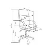 Scaun directorial hm stanley, ergonomic, cadru polipropilena, piele ecologica, suport lombar, mecanism balansare, 102kg, 115x59x50 cm, negru drm2069