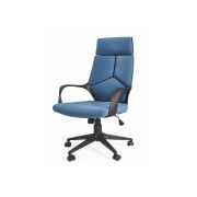 Scaun directorial hm voyager, ergonomic, cadru polipropilena, stofa, tetiera inclusa, inaltime ajustabila, mecanism de balans, 100 kg, albastru drm2809