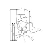 Scaun directorial hm voyager, ergonomic, cadru polipropilena, stofa, tetiera inclusa, inaltime ajustabila, mecanism de balans, 100 kg, albastru drm2809