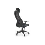 Scaun directorial mesh hm torino, ergonomic, cadru polipropilena, piele ecologica, inaltime reglabila, 110 kg, 124x64x52cm, negru drm2100
