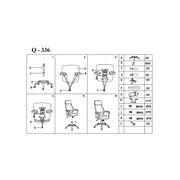 Scaun directorial cu suport lombar, sl q336, tapiterie mesh si stofa, cadru cromat, tetiera incorporata, mecanism balans, 100 kg, gri drm4118