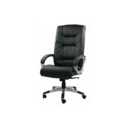 Scaun directorial off 315, piele ecologica, mecanism de balans, robust, baza polipropilena, 150 kg, negru drm1578