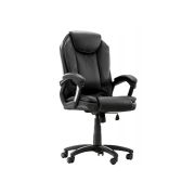 Scaun directorial off 356, piele ecologica perforata, inaltime ajustabila, mecanism de balans, robust, 110 kg drm995