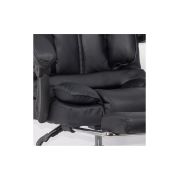 Scaun directorial cu suport picioare off 415, spatar inalt, perne duble, mecanism multiblock, baza cromata, 120 kg drm9215