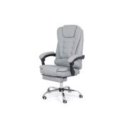 Scaun directorial off 418, piele ecologica, rotativ, mecanism de balans, suport picioare, 120 kg drm4199