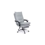 Scaun directorial cu suport picioare off 419, robust, mecanism recliner, perne duble, baza cromata, 120 kg drm9058