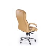 Scaun directorial hm foster, piele naturala, mecanism multiblock, roti pivotante, inaltime ajustabila, 120 kg, 125x68x54 cm, bej drm2769