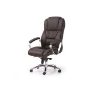 Scaun directorial hm foster, piele naturala, mecanism multiblock, suport lombar, inaltime ajustabila, 120 kg, 125x68x54 cm, maro drm2768