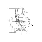 Scaun directorial hm foster, piele naturala, mecanism multiblock, suport lombar, inaltime ajustabila, 120 kg, 125x68x54 cm, maro drm2768