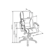 Scaun directorial hm foster, piele naturala, mecanism multiblock, suport lombar, inaltime ajustabila, 120 kg, 125x68x54 cm, maro drm2768