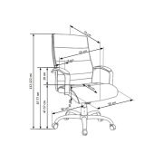 Scaun directorial piele hm teksas negru drm2070