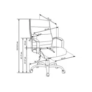 Scaun directorial piele hm teksas negru drm2070