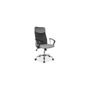Scaun directorial sl q025, suport lombar, stofa/mesh, mecanism de balans, cadru cromat, 100 kg, gri drm8868