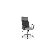 Scaun directorial sl q025, suport lombar, stofa/mesh, mecanism de balans, cadru cromat, 100 kg, gri drm8868