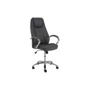Scaun directorial sl q036, piele ecologica, cadru metalic, inaltime ajustabila, 100 kg, gri drm3217