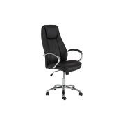 Scaun directorial sl q036, piele ecologica, cadru metalic, inaltime ajustabila, 100 kg, negru drm3215