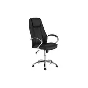 Scaun directorial sl q036, piele ecologica, cadru metalic, inaltime ajustabila, 100 kg, negru drm3215