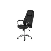 Scaun directorial sl q036, piele ecologica, cadru metalic, inaltime ajustabila, 100 kg, negru drm3215
