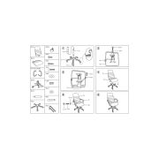 Scaun directorial sl q046, cadru polipropilena, piele ecologica, inaltime reglabila, mecanism de balansare, 100 kg, negru drm3235