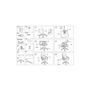 Scaun directorial sl q087, tapitat cu piele ecologica, suport lombar, mecanism de balans, rotativ, cadru polipropilena, 100 kg, negru drm4072