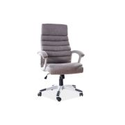 Scaun directorial sl q087 stofa, robust, perne duble, baza polipropilena, mecanism balans, 100 kg, gri drm9692