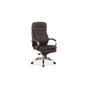 Scaun directorial sl q154, mecanism multiblock, piele ecologica, inaltime ajustabila,100 kg, maro drm3244
