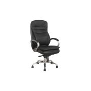 Scaun directorial sl q154, mecanism multiblock, piele ecologica, inaltime ajustabila,100 kg, negru drm3246