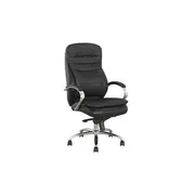 Scaun directorial sl q154, mecanism multiblock, piele ecologica, inaltime ajustabila,100 kg, negru drm3246