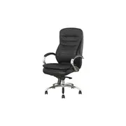 Scaun directorial sl q154, mecanism multiblock, piele ecologica, inaltime ajustabila,100 kg, negru drm3246