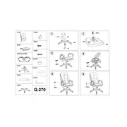 Scaun directorial sl q270, cadru polipropilena, piele ecologica, inaltime ajustabila, mecanism balansare, 100 kg, negru drm9011