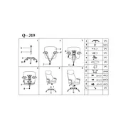 Scaun directorial ergonomic sl q319, suport lombar, mecanism de balans, tapiterie stofa, inaltime reglabila, negru drm4614
